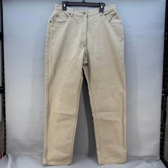 Woolrich John Rich and Bros Pants Women's 16 Khaki High Rise Straight Leg VTG - Picture 1 of 15